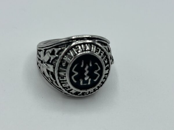 Anillos de Metal de alta calidad con logotipo de primeros auxilios para hombres,