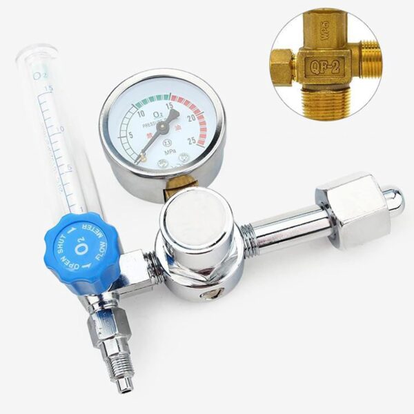 Tipo Inhalador de Oxígeno Absorber Medidor de flujo Medidor de presión Regulador de válvula reductora G5/8 BSPP