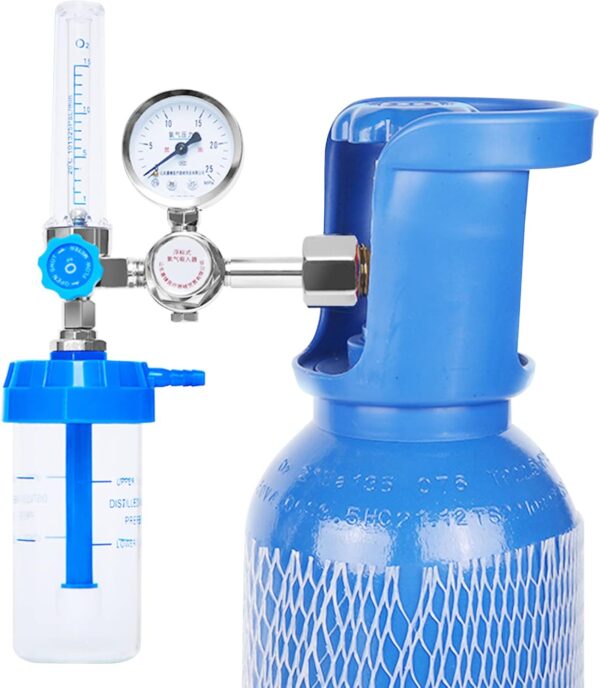Tipo Inhalador de Oxígeno Absorber Medidor de flujo Medidor de presión Regulador de válvula reductora G5/8 BSPP - Imagen 4