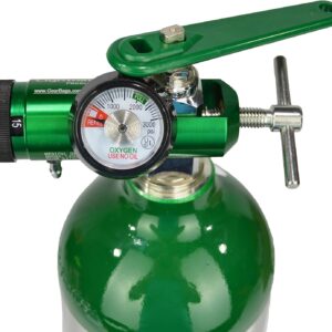 O2 Mini regulador de oxígeno CGA-870 Calibre caudal 0-15lpm con llave