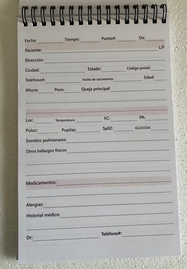 cuaderno de estadisticas vitales paramedic Ems - Imagen 2