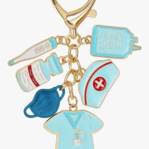 colgante de aleacion con tema de enfermeria y medico