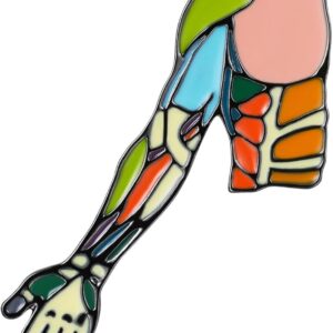Broche de esmalte medico brazo musculos