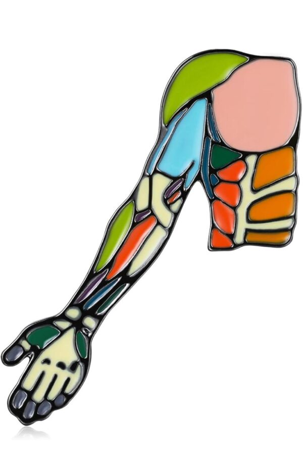 Broche de esmalte medico brazo musculos