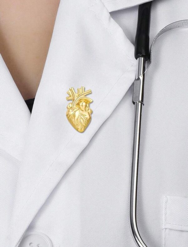 Broches de solapa de corazón, regalo de joyería médica - Imagen 5