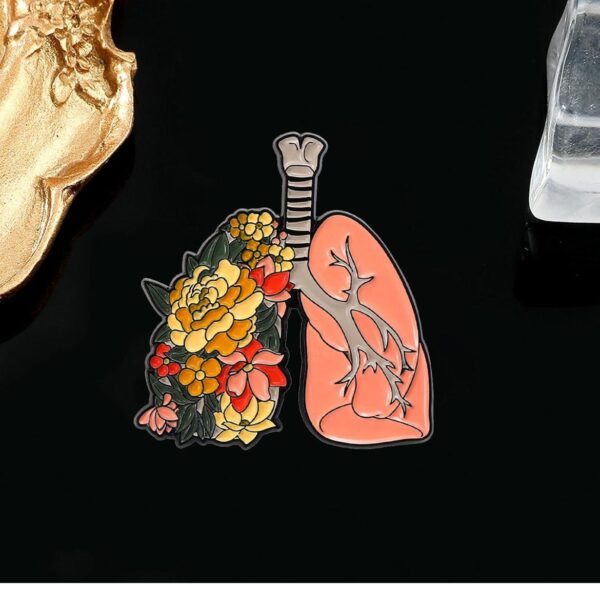Broche de pulmones médicos, insignia, alfiler de solapa - Imagen 4