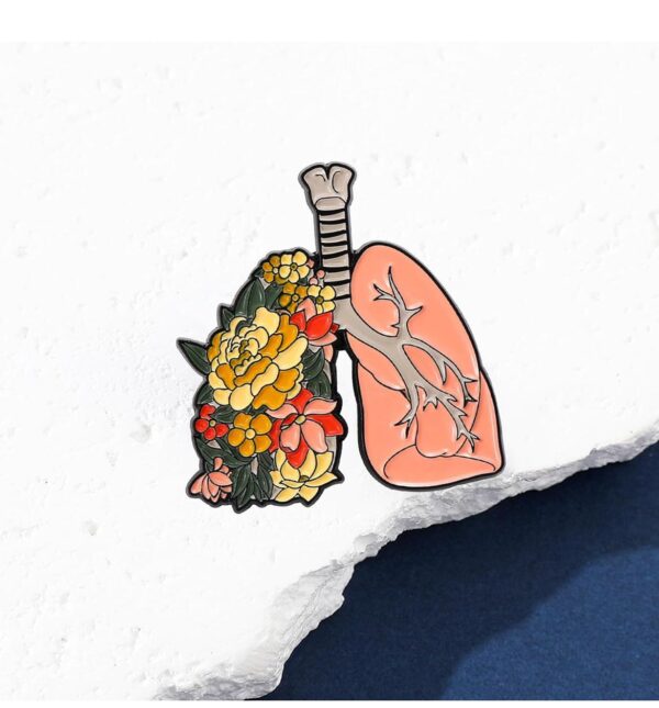 Broche de pulmones médicos, insignia, alfiler de solapa - Imagen 3