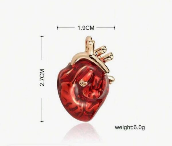Broches de corazón esmaltados rojos para mujeres y hombres Hospital Clínica Profesional Uniforme Broche Pins Team, Metal Zinc Acrílico, Metal Zinc Acrílico - Imagen 6