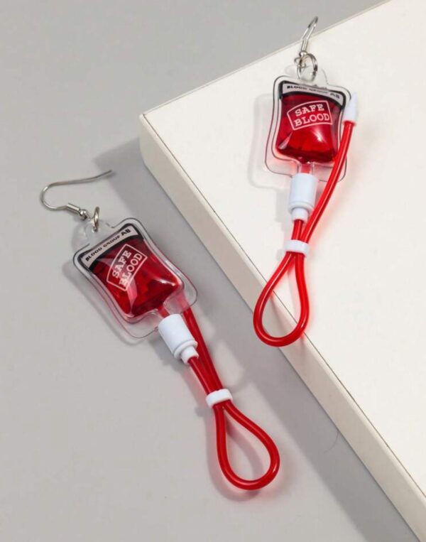Pendientes de dije de gota para mujer, Cuero sintético, No es una piedra preciosa - Imagen 6