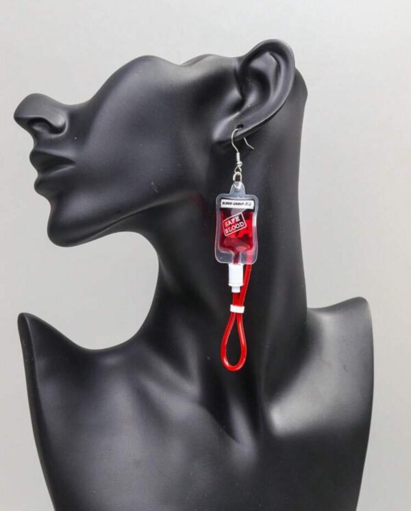 Pendientes de dije de gota para mujer, Cuero sintético, No es una piedra preciosa - Imagen 2